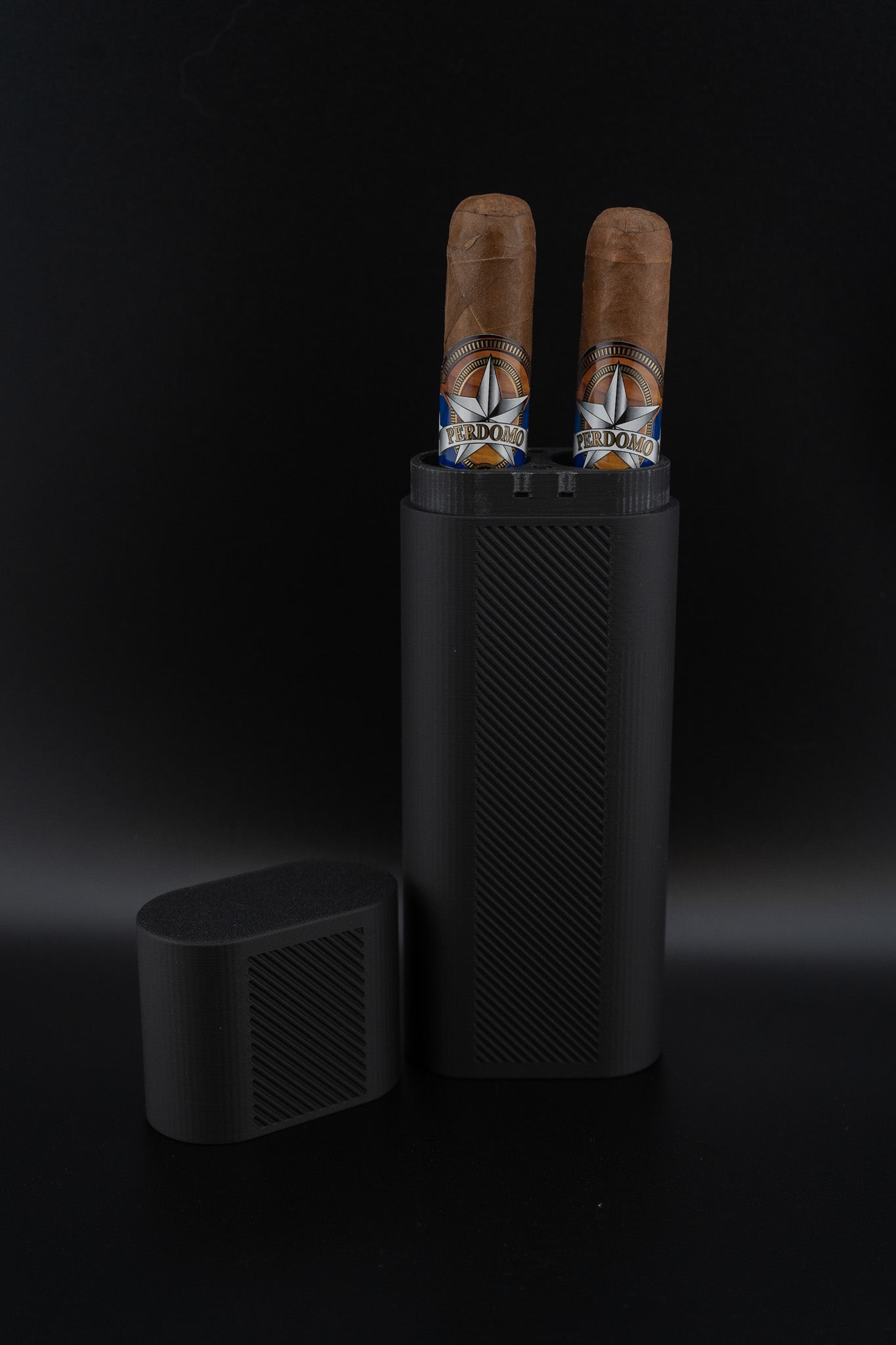 Cigar Case / Matte Black / Single / Double