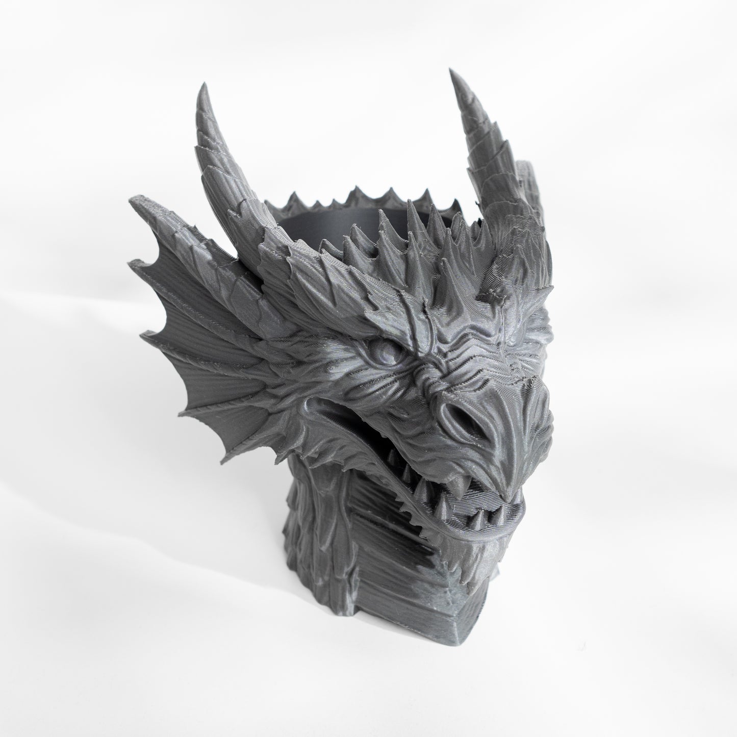 Dragon Planter Pot Bust with Drainage: Modern and Unique
