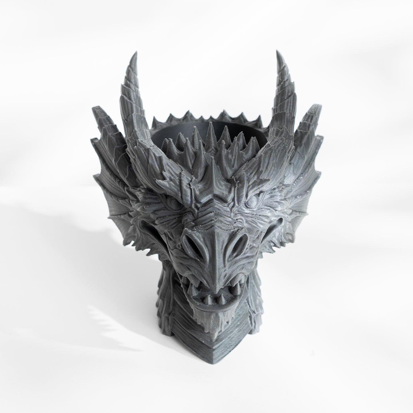 Dragon Planter Pot Bust with Drainage: Modern and Unique