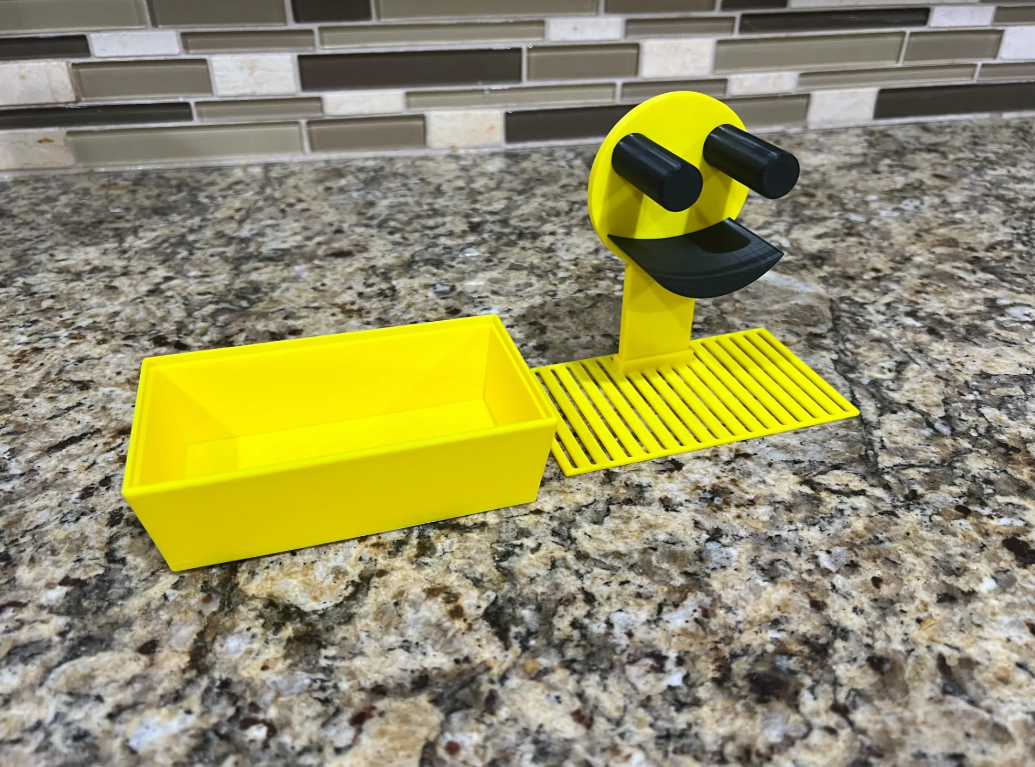 Scrub Daddy Holder w/Drain Water Catcher 3D Print