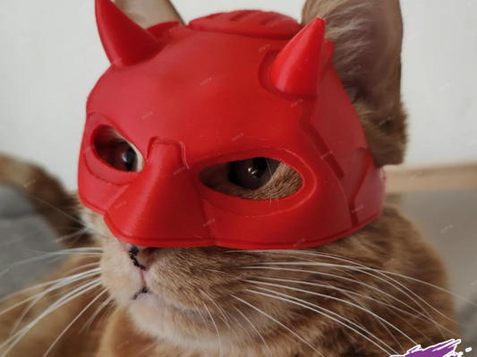 Dare devil Cat Mask Helmet For Cat [3D Printed]