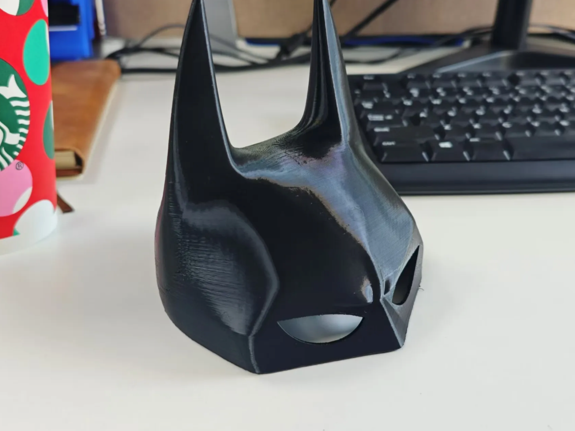 Long Ear Cat Mask Helmet For Cat [3D Printed] Black