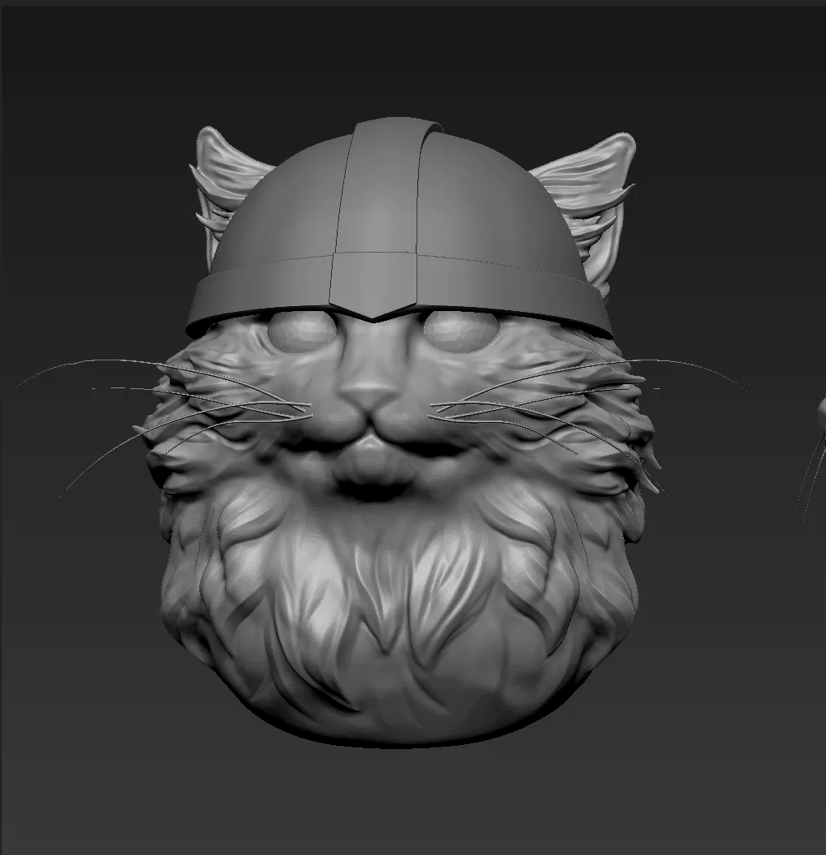 S Rankl Behemoth Cat Helmet For Cat [3D Printed] Gray