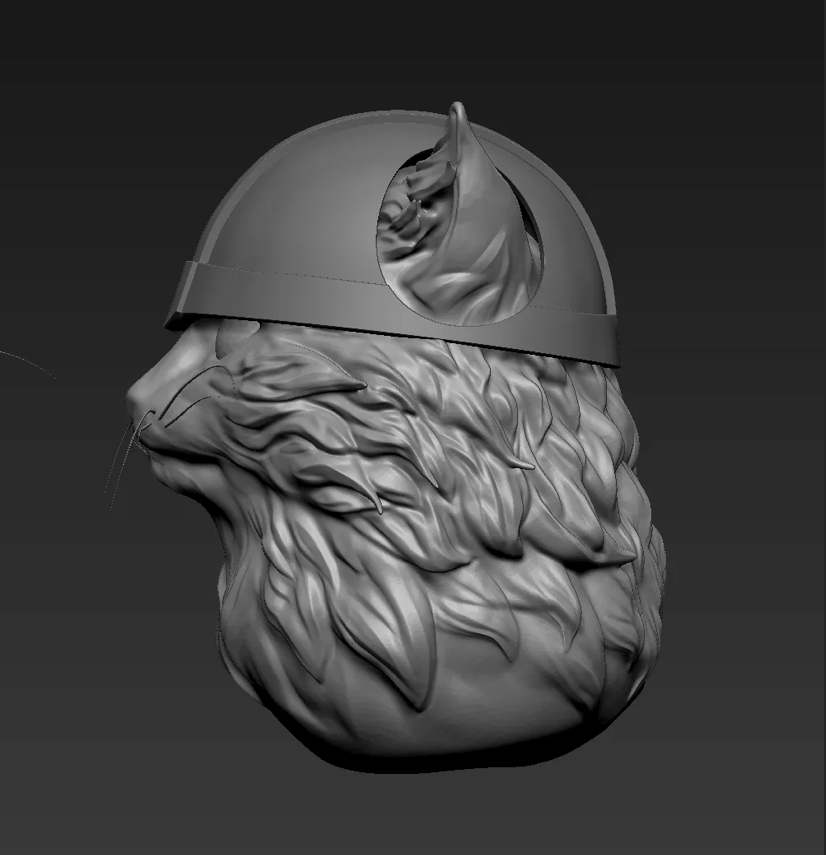 S Rankl Behemoth Cat Helmet For Cat [3D Printed] Gray