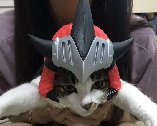 Monster Hunter Cat Helmet For Cat [3D Printed] Black